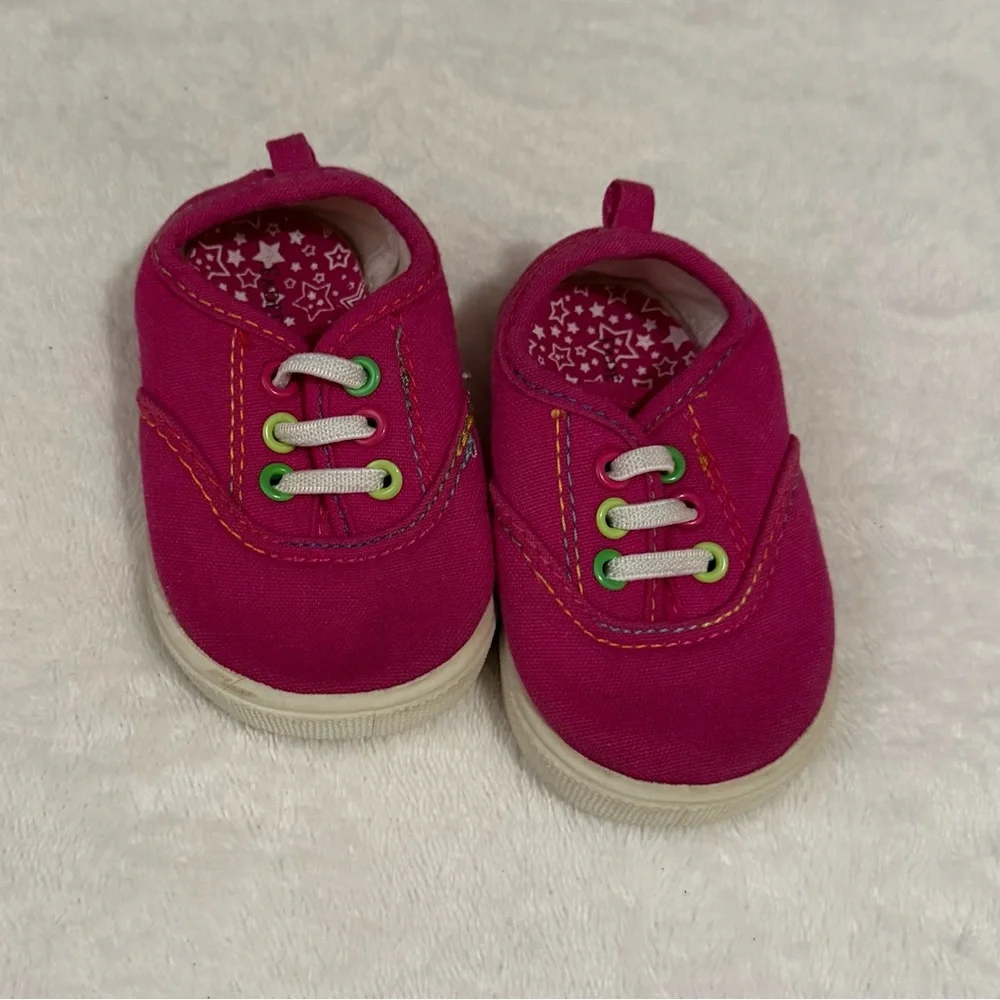Faded Glory baby size 3 magenta pink slip on shoes